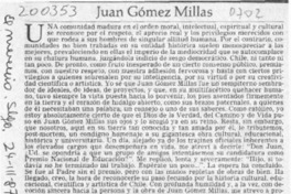 Juan Gómez Millas  [artículo] Antonio Carkovic Eterovic.