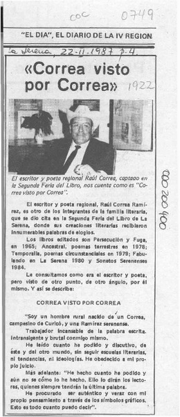 "Correa visto por Correa"  [artículo].