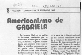 Americanismo de Gabriela  [artículo].