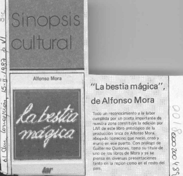 "La Bestia mágica" de Alfonso Mora  [artículo].