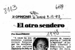 El otro sendero  [artículo] José Piñera.