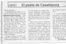 El poeta de Casablanca  [artículo] Juan Meza Sepúlveda.