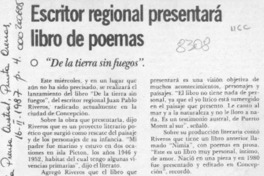 Escritor regional presentará libro de poemas  [artículo].