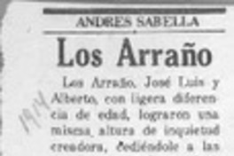 Los Arraño  [artículo] Andrés Sabella.
