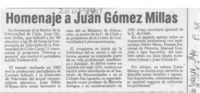 Homenaje a Juan Gómez Millas  [artículo].