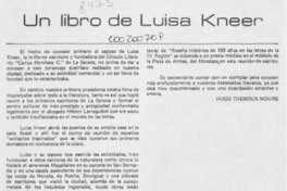 Un libro de Luisa Kneer  [artículo] Hugo Thénoux Moure.