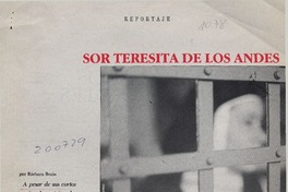 Sor Teresita de Los Andes una santa para la juventud  [artículo] Bárbara Brain.