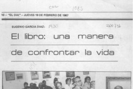 Eugenio García Díaz, el libro, una manera de confrontar la vida  [artículo].