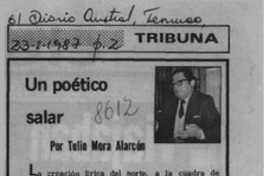 Un poético salar  [artículo] Tulio Mora Alarcón.