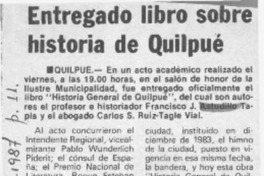Entregado libro sobre historia de Quilpué  [artículo].