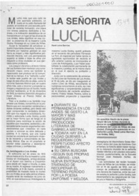 La señorita Lucila  [artículo] René Leiva Berríos.