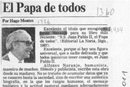 El Papa de todos  [artículo] Hugo Montes.