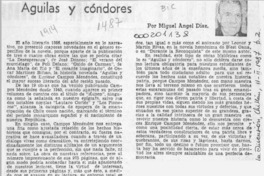 Aguilas y cóndores  [artículo] Miguel Angel Díaz.