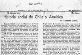Historia social de Chile y América  [artículo] Armando Guerra.
