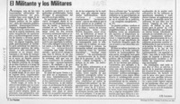 El militante y los militares  [artículo] J. M. Lecaros.