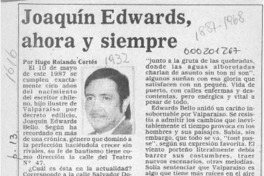 Joaquín Edwards, ahora y siempre