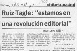 Ruiz-Tagle, "Estamos en una revolución editorial"  [artículo].