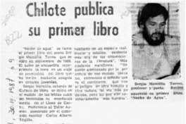 Chilote publica su primer libro  [artículo].
