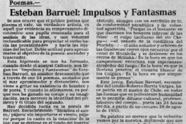 Esteban Barruel, "Impulsos y fantasmas"