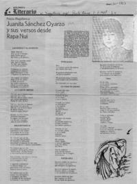 Juanita Sánchez Oyarzo y sus versos desde Rapa Nui  [artículo].