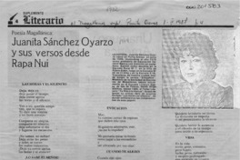 Juanita Sánchez Oyarzo y sus versos desde Rapa Nui  [artículo].