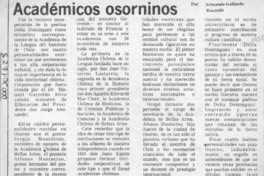 Académicos osorninos  [artículo] Armando Gallardo Rosende.
