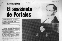 El asesinato de Portales  [artículo] Sergio Villalobos Rivera.