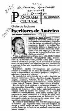 Escritores de América  [artículo] Hernán Poblete Varas.