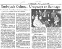 Embajada cultural uruguaya en Santiago  [artículo].