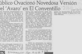 Público ovacionó novedosa versión del "Avaro" en El Conventillo