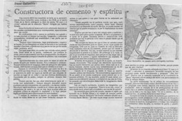 Constructora de cemento y espíritu  [artículo] Luis Lino T.