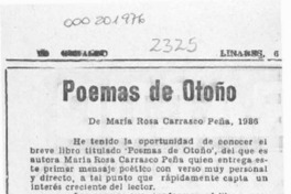 Poemas de otoño  [artículo] Carlos René Correa C.