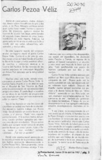 Carlos Pezoa Véliz  [artículo] Marino Muñoz Lagos.