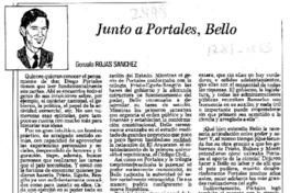Junto a Portales, Bello  [artículo] Gonzalo Rojas Sánchez.