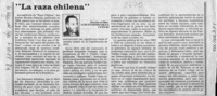 "La raza chilena"  [artículo] Luis Eugenio Silva Cuevas.