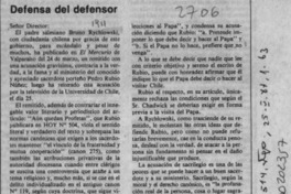 Defensa del defensor  [artículo] Fernando Jara Viancos.