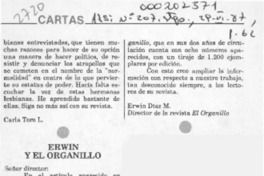 Erwin y El Organillo  [artículo] Erwin Díaz M.
