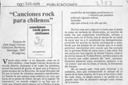 "Canciones rock para chilenos"
