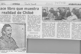Nace libro que muestra la realidad de Chiloé  [artículo].