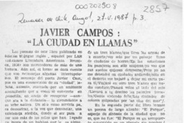 Javier Campos, "La ciudad en llamas"  [artículo] Wellington Rojas Valdebenito.