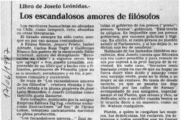 Los escandalosos amores de filósofos  [artículo] Bernardo Soria.