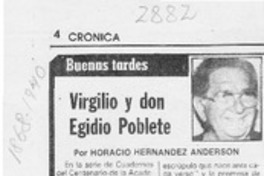 Virgilio y don Egidio Poblete  [artículo] Horacio Hernández Anderson.