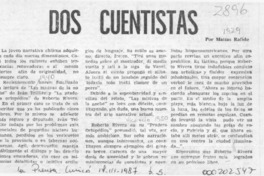 Dos cuentistas  [artículo] Matías Rafide.