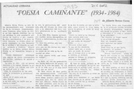 "Poesía caminante" (1934-1984)  [artículo] Matías Rafide B.
