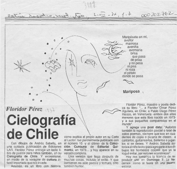 Cielografía de Chile  [artículo].