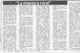 La maestra rural  [artículo] Lautaro Robles Alvarez.