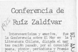 Conferencia de Ruiz Zaldívar  [artículo].