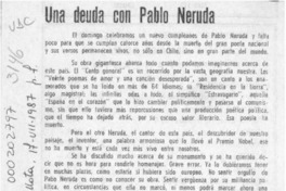 Una deuda con Pablo Neruda  [artículo].