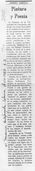 Pintura y poesía  [artículo] Andrés Sabella.