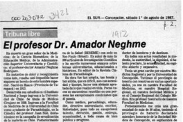 El profesor Dr. Amador Neghme  [artículo] Elso Schiappacasse F.